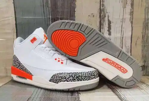Zapatillas JORDAN 3 Blancas Naranjas Hombre 40--47