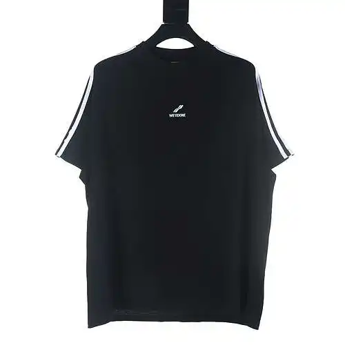 WE11*DONE three stripes short-sleeved T-shirt
