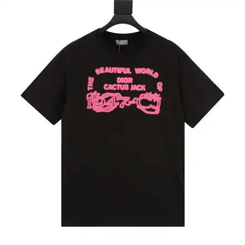 CD fluorescent letter print graphic element short-sleeved T-shirt
