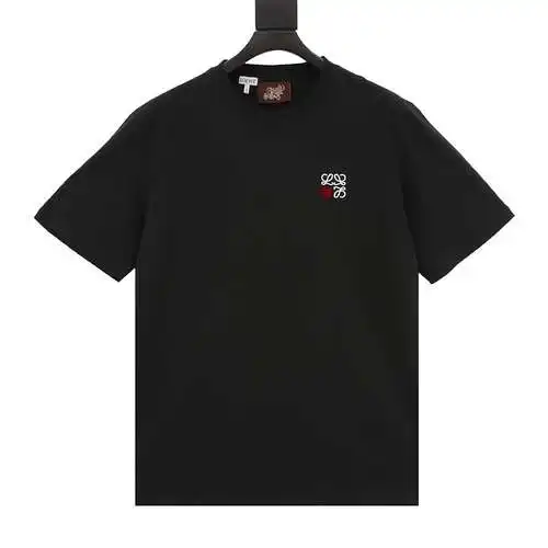 LE Loewe 23SS heart-shaped embroidered short-sleeved T-shirt
