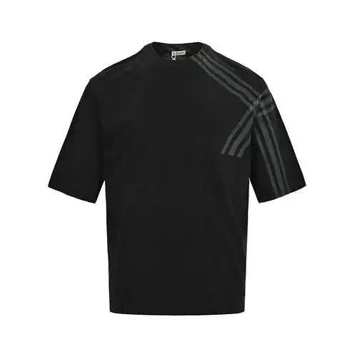 BBR/Burberry 24ss three-bar stripe printed short sleeves
