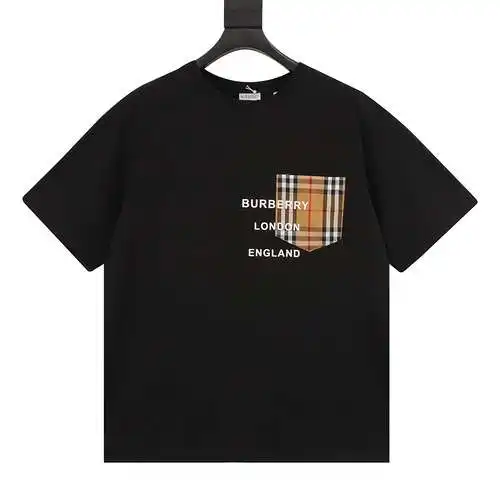 BBR plaid pocket laminated letter short sleeves