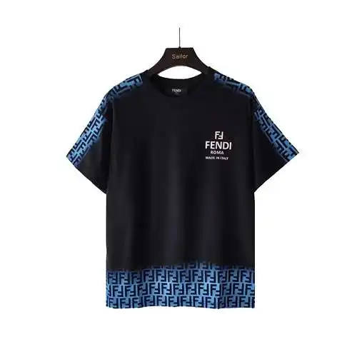 FD Fendi Gradient Sleeves All-over Print Double FF Print Short Sleeves