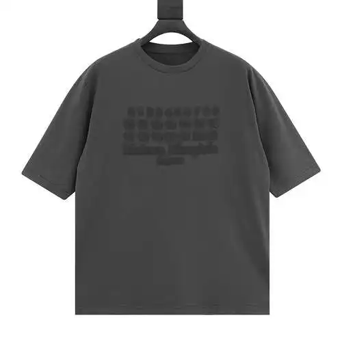Margiela MM6 24SS dark pattern embroidered slogan short-sleeved T