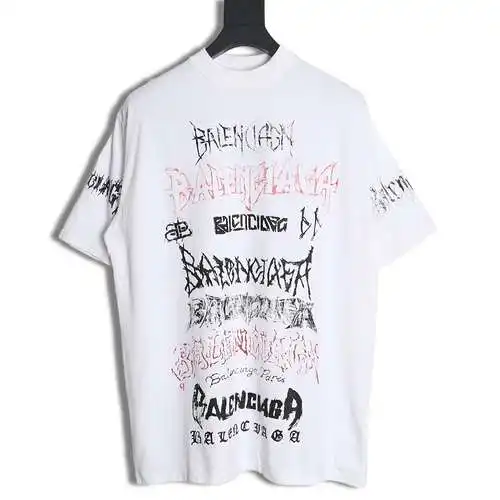 BLCG Balenciaga 24SS Year of the Dragon limited full-print letter short-sleeved T-shirt