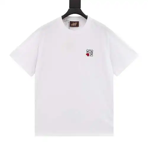 LE Loewe 23SS heart-shaped embroidered short-sleeved T-shirt