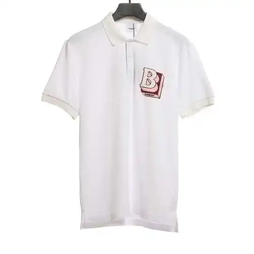 BBR Burberry three-dimensional pattern towel embroidery POLO white