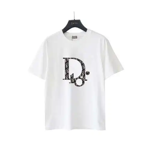 Dior CD letter patch embroidery Logo logo embroidery short sleeves