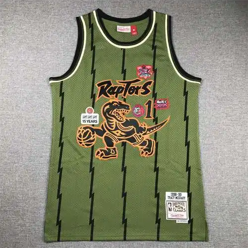 24a temporada Año del Dragón Edición Conmemorativa Raptors No. 1 Tracy McGrady Green