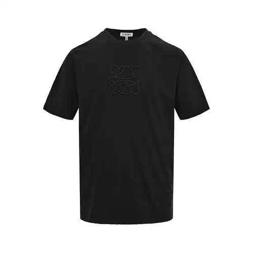 LE/Loewe 24ss dark pattern embroidered logo short sleeves
