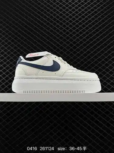 2 Auténticas zapatillas deportivas Nike Nk Court Vision Vision Alta Ltr retro, versátiles, transpira