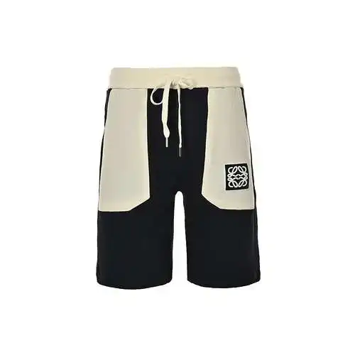 LE/Loewe Big Pocket Totoro Color Block Embroidered Waffle Shorts
