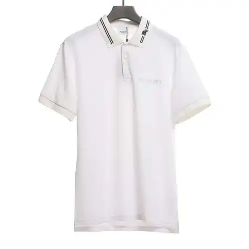 BBR Burberry collar small label war horse POLO white