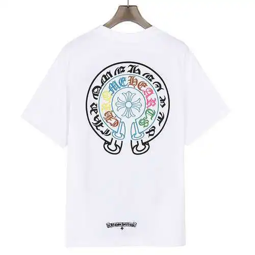 CH/Cro Heart 24SS Sanskrit rainbow embroidered short-sleeved T-shirt