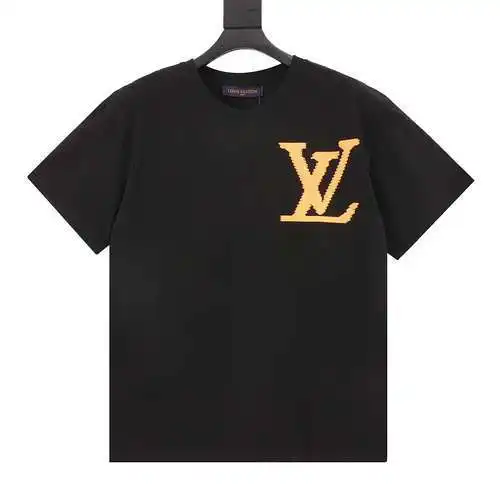 1V Big V foam offset lettering short-sleeved T-shirt