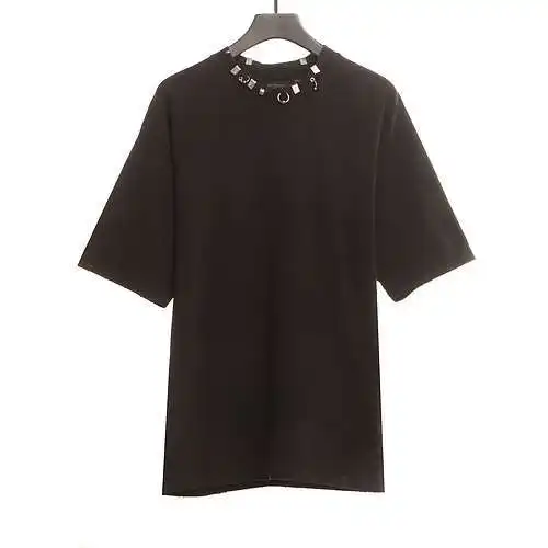 BLCG Balenciaga distressed washed perforated short sleeves black