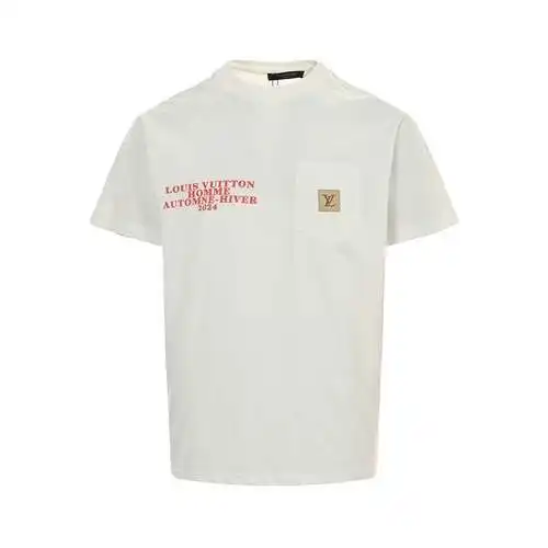 LV/Louis Vuitton 24ss show limited leather label pocket short sleeves