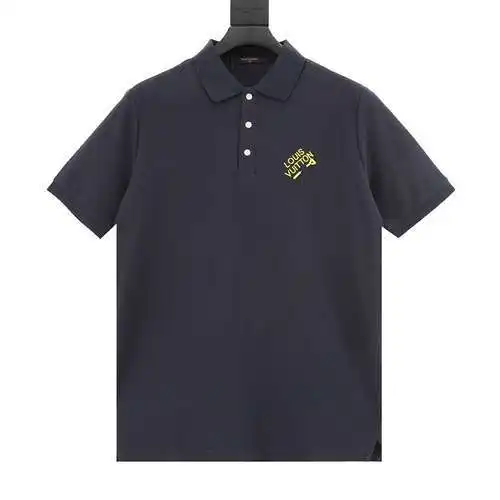 1V pin embroidered short sleeve polo shirt