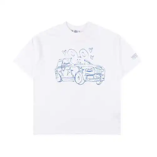 VE*TEMENTS/VE*TEMENTS 24ss crayón graffiti estampado mangas cortas