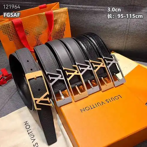 2024 sincronización de contador LV Louis Vuitton cinturón al por mayor LV Louis Vuitton cinturón par