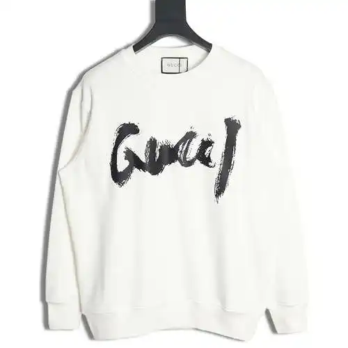 GCx BLCG Gucci co-branded Balenciaga 24SS graffiti letter print crew neck sweatshirt