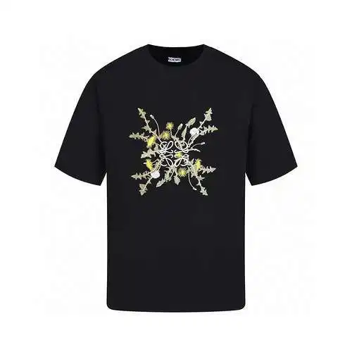LE Loewe flor botánica bordada manga corta