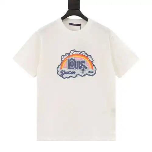 1V rainbow print short sleeve T-shirt