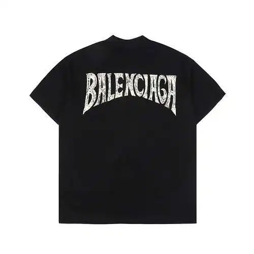BLCG Balenciaga hand-painted back letters round neck short sleeves
