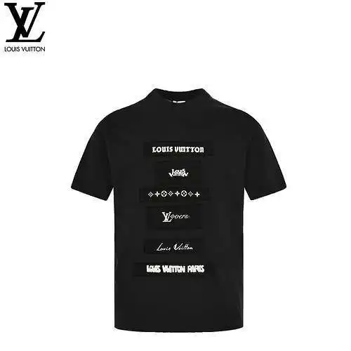 LV/Louis Vuitton 24FW patch reverse presbyopic short sleeves