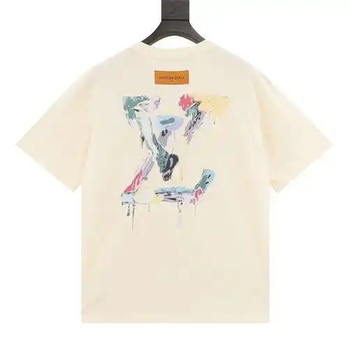1V 23ss graffiti hand-painted large letter print short sleeves