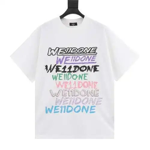 WE11*DONE 24FW barrage graffiti printed short-sleeved T-shirt