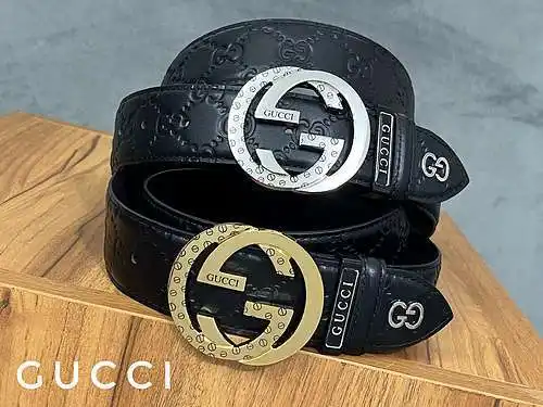 Cinturón de cuero GG original para hombre, cinturón GG de calidad para hombre, disponible en stock, 