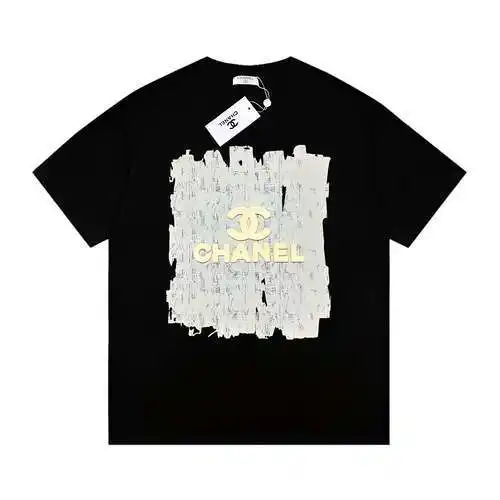 Camiseta de manga corta con LOGO flocado tridimensional limitado Cha*nel/Chanel 24ss