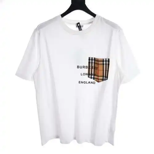 BBR plaid pocket laminated letter short sleeves