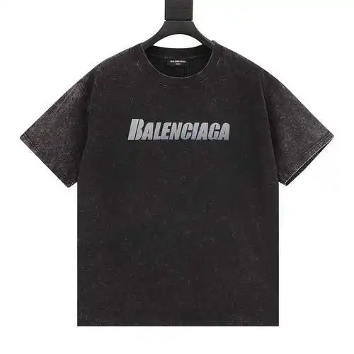 BLCG distressed simple letter short-sleeved T-shirt