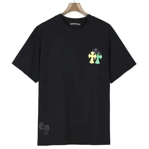 CH/Cro Heart 24SS cross leather embroidered short-sleeved T-shirt