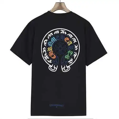 CH/Cro Heart 24SS Sanskrit rainbow embroidered short-sleeved T-shirt