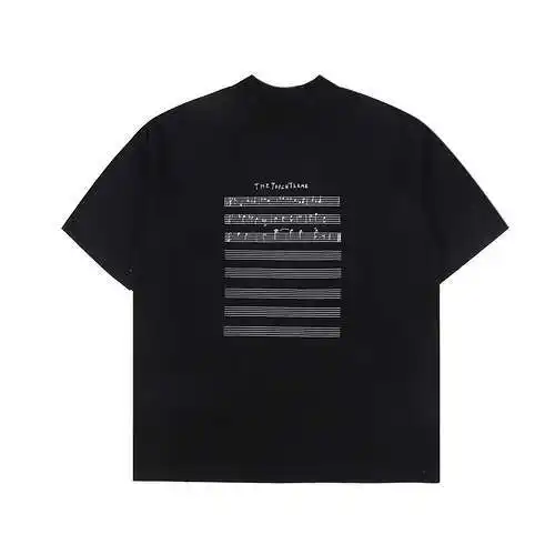 Balenciaga BLCG 24SS note washed hole short-sleeved T-shirt