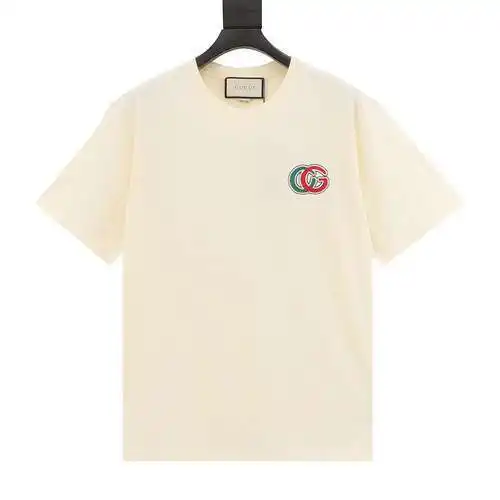 G home 24ss red and green double G embroidered short sleeves