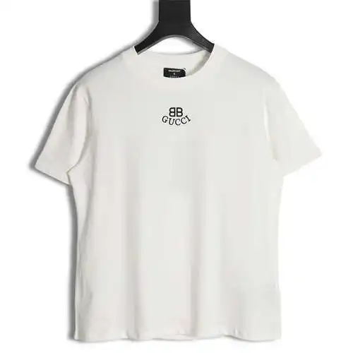 GC✖️BLCG Gucci✖️Balenciaga co-branded basic short-sleeved chest embroidery