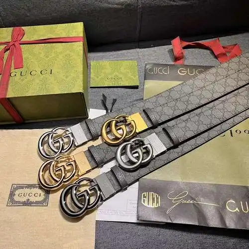 GG original men's leather belt counter quality GG men's belt ready stock wholesale width 3.8CM compl