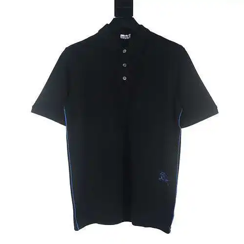 Burberry BBR Side Line Hem Knight War Horse Short Sleeve Polo Shirt