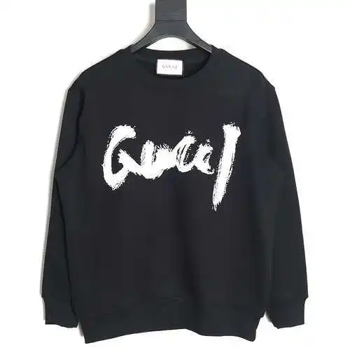 GCx BLCG Gucci co-branded Balenciaga 24SS graffiti letter print crew neck sweatshirt