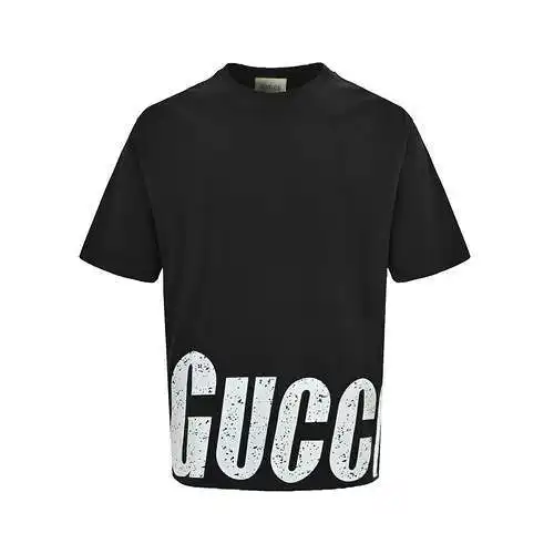 GC/Gucci 24ss hem letter printed short sleeves