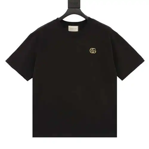G Home 22ss gold double G small logo embroidered short sleeves