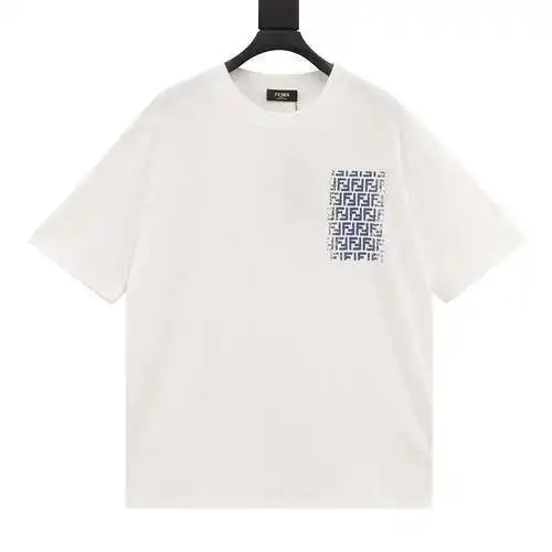 FD Fendi 24ss chest square FF printed short sleeves