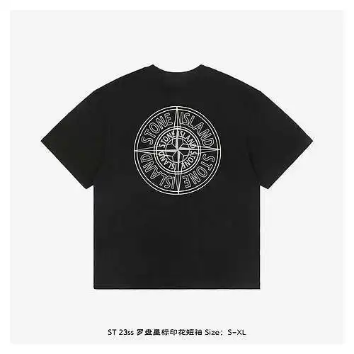 ST 23ss compass star printed short sleeves