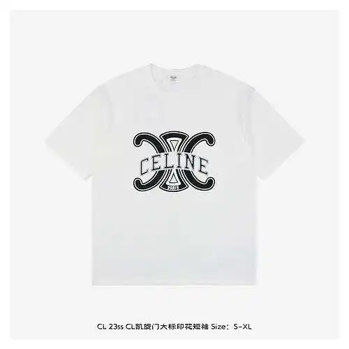 CL 23ss CL Arc de Triomphe large logo printed short sleeves