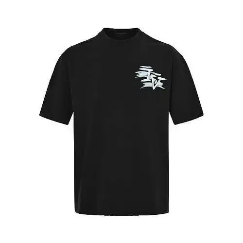 LV/Louis Vuitton 23ss hand-painted lettering graffiti short sleeves