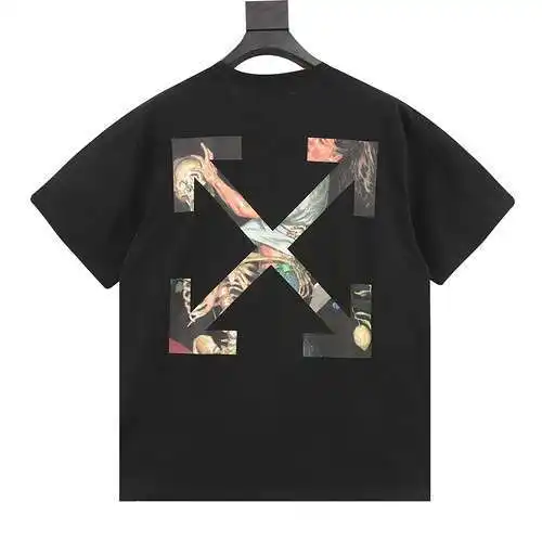 OWC/O VIRGIL religious oil painting arrow print short-sleeved T-shirt